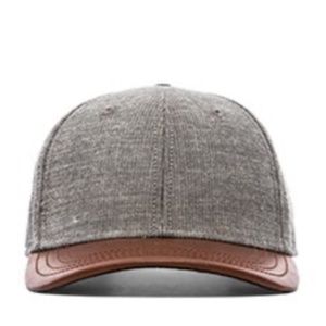 Rag & Bone Leather Brim Baseball Cap